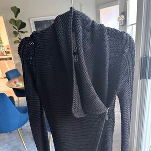 Rachel Roy asymmetrical zip up sweater